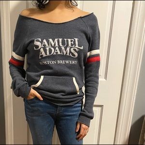 Vintage Samuel Adams crew neck, off the shoulder